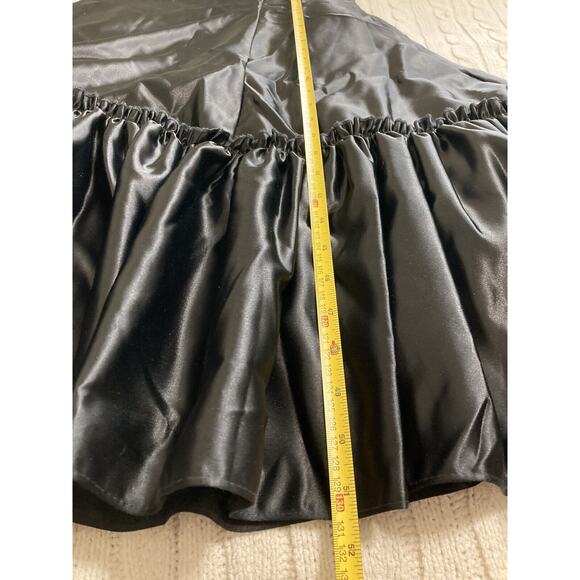 Jessica McClintock Gunne Sax Black Satin Strapless Evening Gown Formal Size 5/6 - Picture 10 of 10